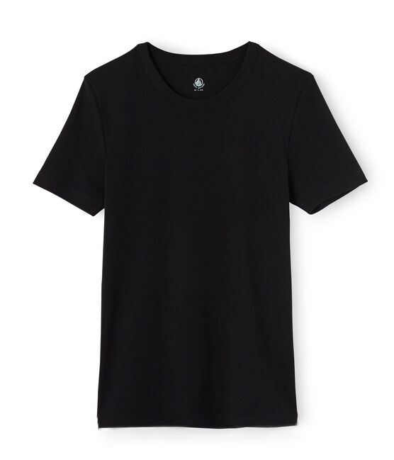 Camiseta manga corta de cuello redondo para hombre negro NOIR