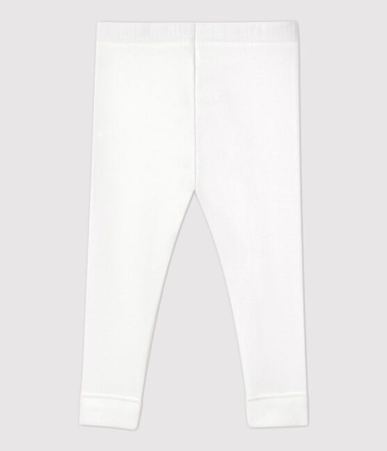 «Leggings» de algodón de bebé blanco MARSHMALLOW