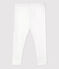 «Leggings» de algodón de bebé blanco MARSHMALLOW