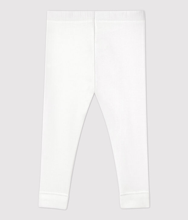Leggings de algod&oacute;n de beb&eacute; blanco