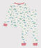 Pijama infantil de algodón con estampado de dinosaurios blanco MARSHMALLOW/blanco MULTICO
