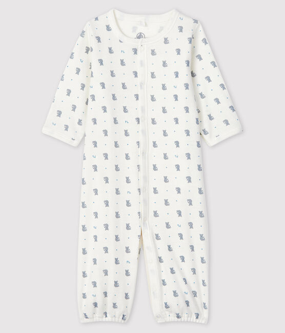 Mono saco de tejido acanalado con estampado de koala para bebé niño blanco MARSHMALLOW/blanco MULTICO