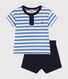 Conjunto de camiseta y pantalón corto de punto para bebé