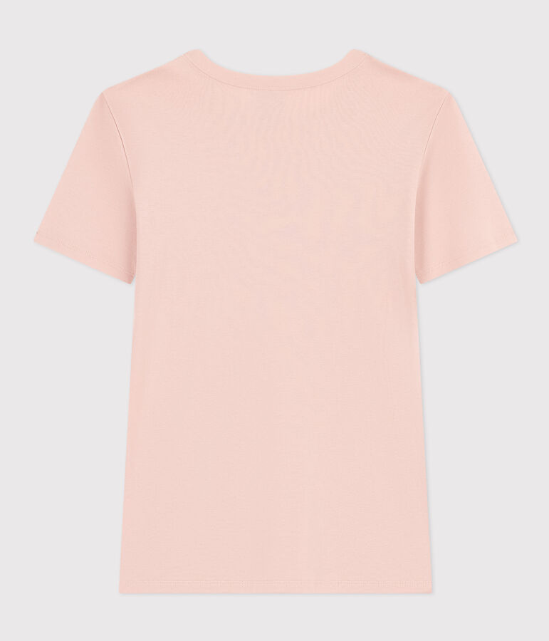 Camiseta L'ICONIQUE de algod&oacute;n con cuello redondo para mujer rosa SALINE