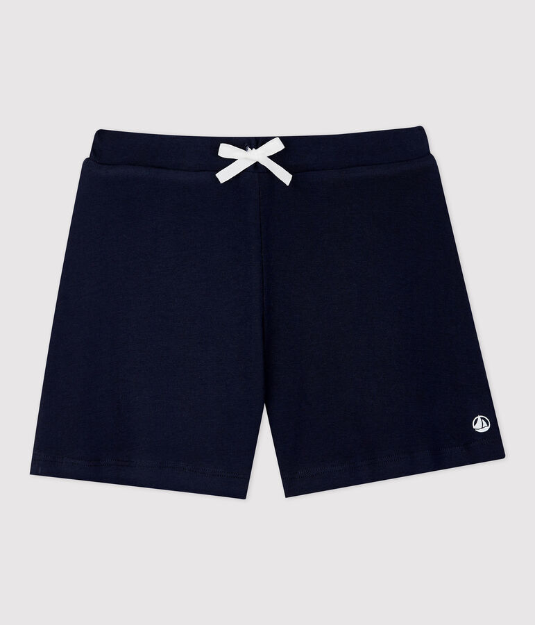 Shorts de algod&oacute;n de ni&ntilde;a azul