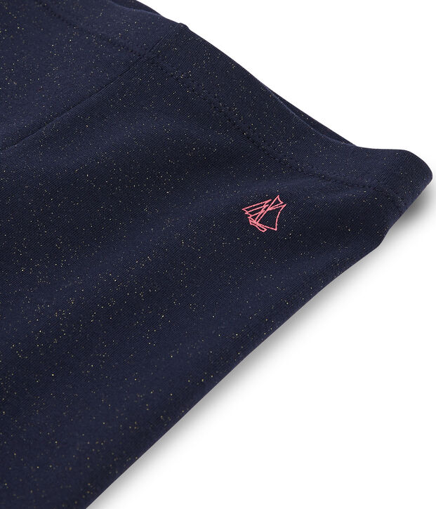 Leggings ciclista de ni&ntilde;a azul/amarillo