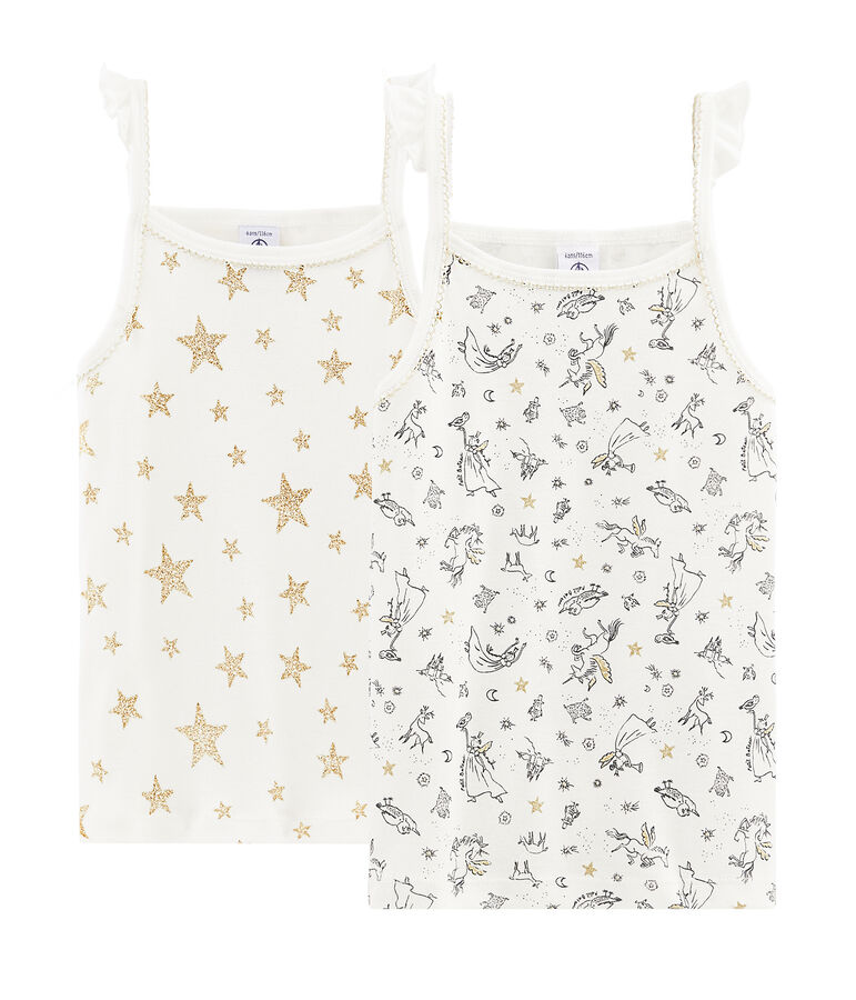 Par de camisas de tirantes para ni&ntilde;a multicolor