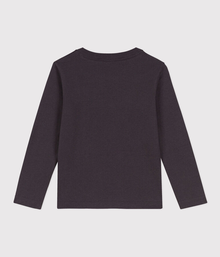 Camiseta de algod&oacute;n de manga larga de ni&ntilde;o gris