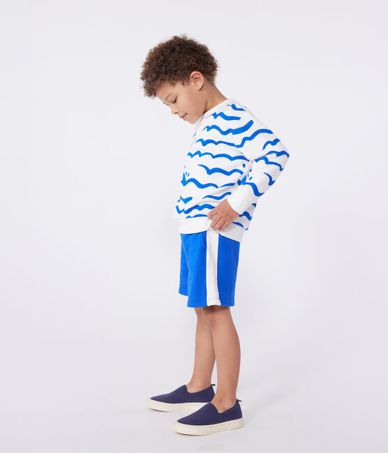 Sudadera infantil de algodón con estampado blanco MARSHMALLOW/blanco MULTICO