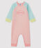 Pijama sin pies de punto verde VERGLAS/blanco MARSHMALLOW