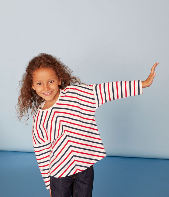 Jersey marinero infantil para niña blanco MARSHMALLOW/blanco MULTICO