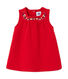 Vestido de niña en muletón bordado