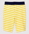 Bermudas de algodón de niño amarillo ORGE/blanco MARSHMALLOW