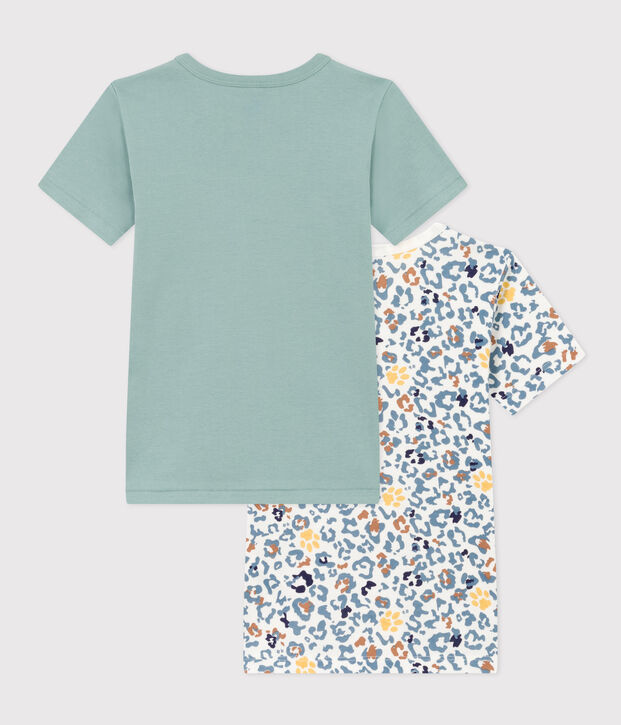 Juego de 2 camisetas de manga corta de algod&oacute;n para ni&ntilde;o multicolor