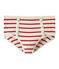 Braguita alta de canalé 2x2 beige COQUILLE/rojo TERKUIT