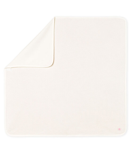 Trapo de maternidad para bebé de punto blanco MARSHMALLOW/rosa CHARME