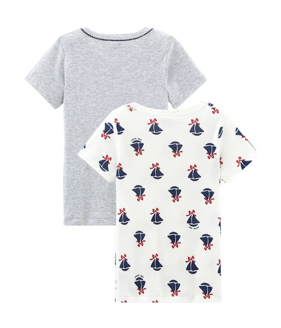 Par de camisetas manga corta para niña variante 1