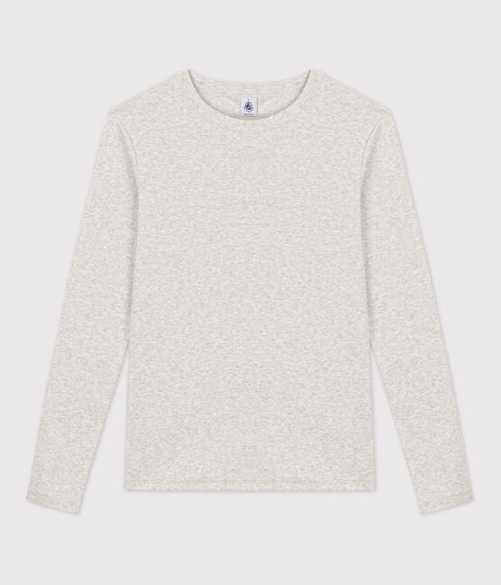 Camiseta LA ICONICA de algodón con cuello redondo para mujer gris BELUGA CHINE