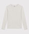 Camiseta LA ICONICA de algodón con cuello redondo para mujer gris BELUGA CHINE
