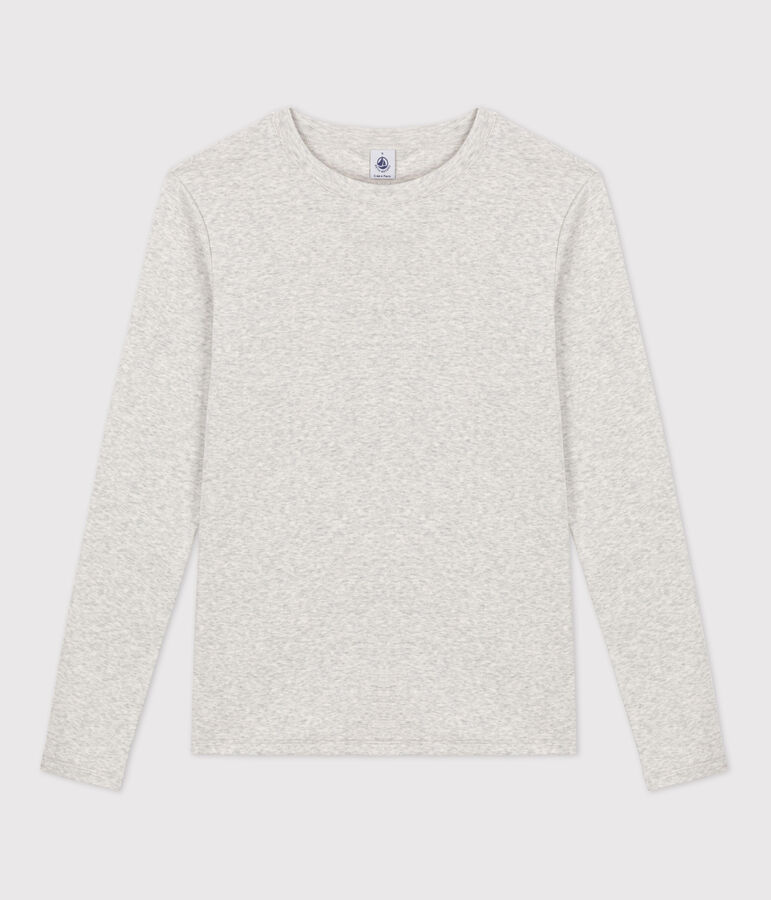 Camiseta LA ICONICA de algod&oacute;n con cuello redondo para mujer gris