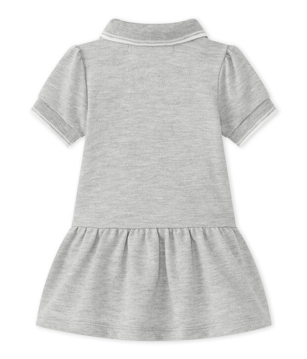 Vestido para ni&ntilde;a de manga corta gris