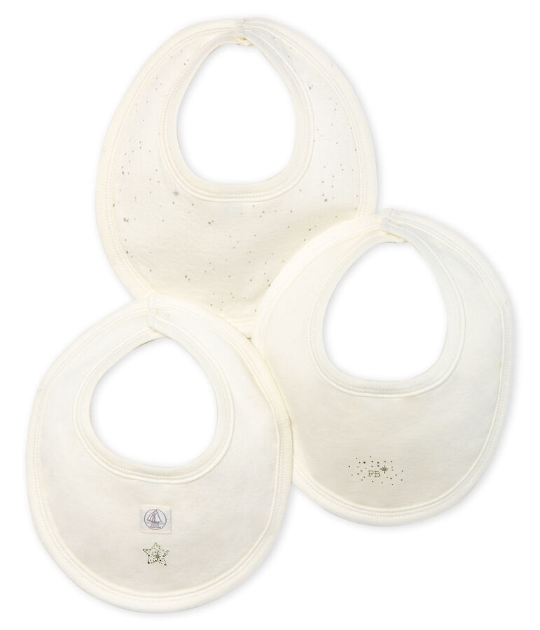 Tr&iacute;o de baberos para beb&eacute; de punto multicolor