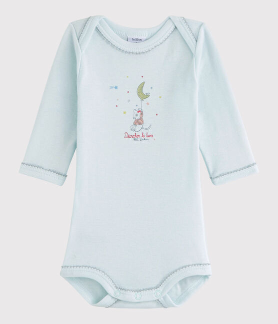 Bodi de manga larga de bebé niña azul Bocal