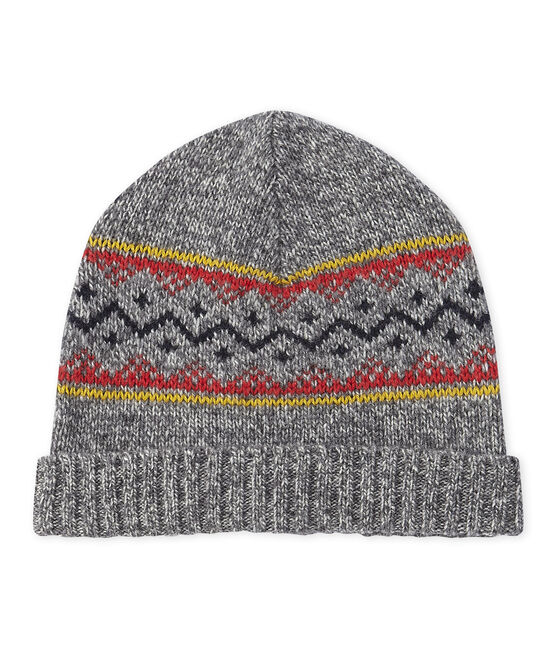 Gorro de niño en lana de mezcla gris SUBWAY/blanco MULTICO