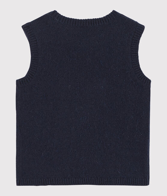 Jersey de tejido de punto sin mangas para bebé azul SMOKING