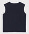 Jersey de tejido de punto sin mangas para bebé azul SMOKING