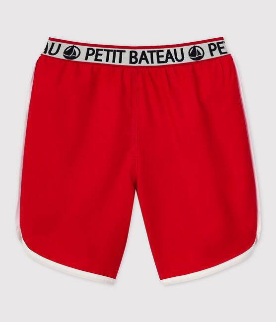 Short de baño reciclado de niño rojo TERKUIT