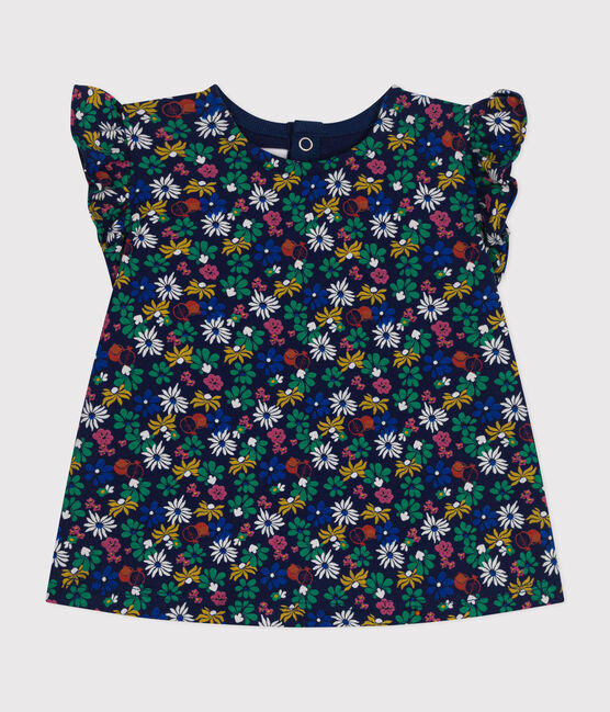 Blusa sin mangas de jersey para bebé azul MEDIEVAL/blanco MULTICO