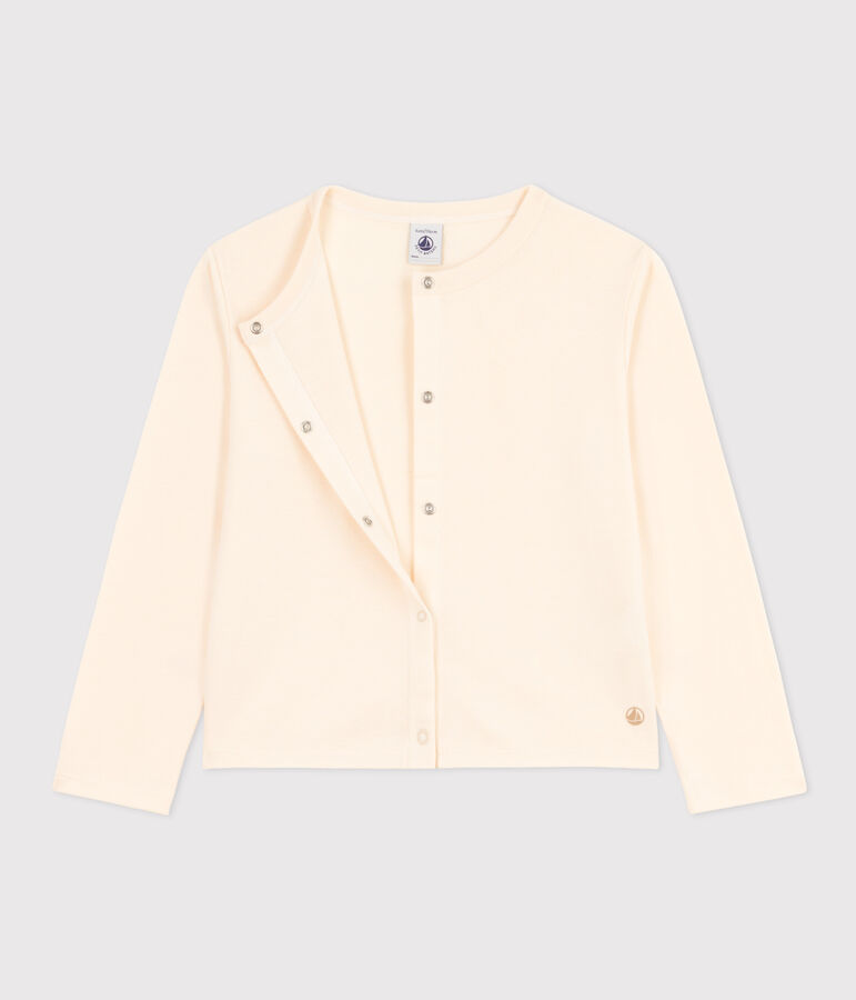 C&aacute;rdigan de algod&oacute;n para ni&ntilde;a crudo