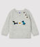 Jersey con motivo para bebé niño gris BELUGA CHINE