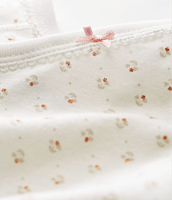 Body de nacimiento manga larga para bebé niña blanco MARSHMALLOW/blanco MULTICO