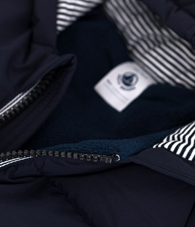 Plum&iacute;fero de poli&eacute;ster liso para beb&eacute; azul