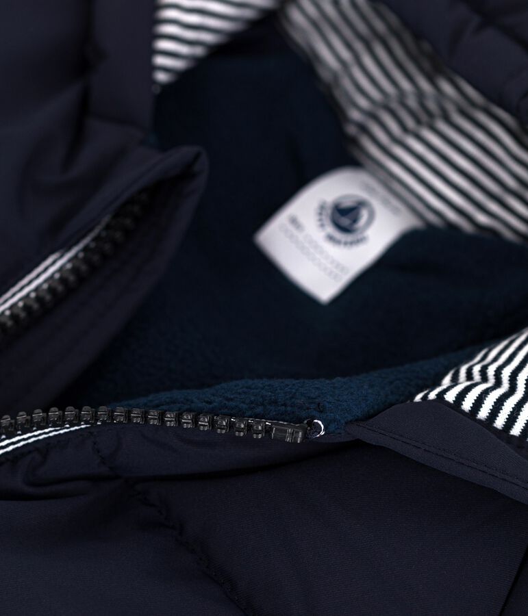 Plum&iacute;fero de poli&eacute;ster liso para beb&eacute; azul