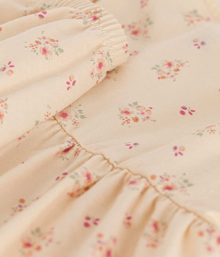 Vestido y pololo de jersey ligero para beb&eacute; crudo/multicolor