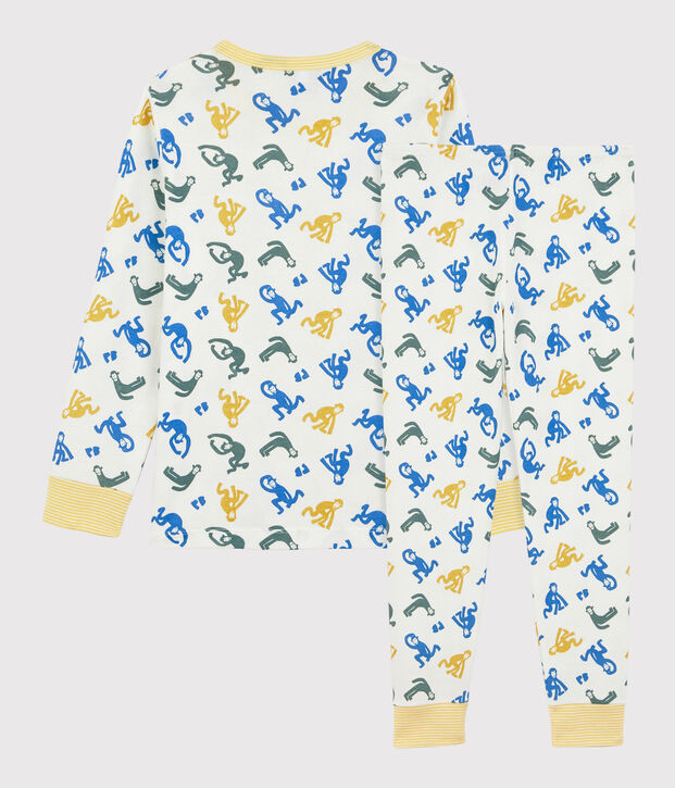 Pijama con monos fosforescentes de algod&oacute;n de ni&ntilde;o blanco/multicolor