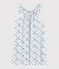Camisón con estampado de anémonas de algodón de niña blanco MARSHMALLOW/blanco MULTICO