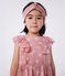 Vestido infantil sin mangas de algodón con flores rosa CHARME/blanco MARSHMALLOW