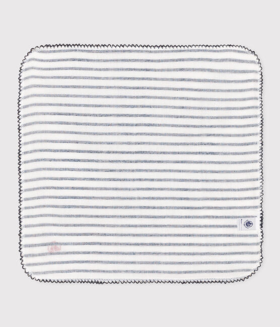 MUSELINA MARINERA DE GASA DE ALGODÓN PARA BEBÉ blanco MARSHMALLOW/azul SMOKING