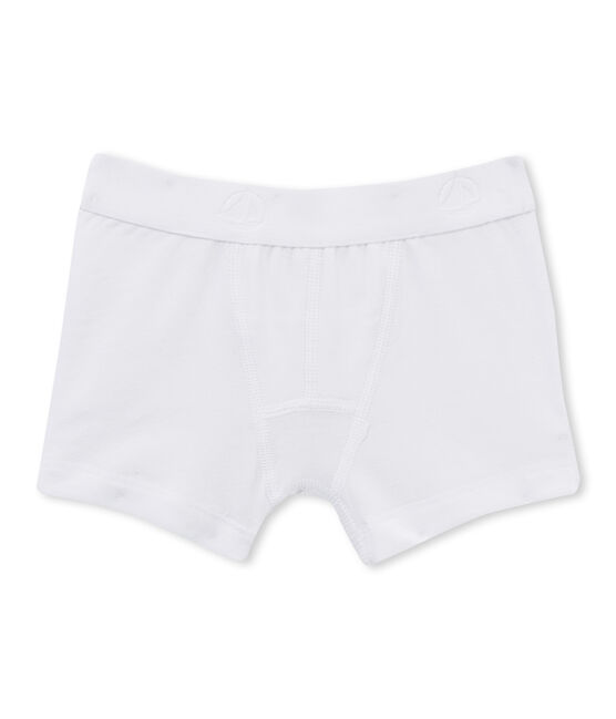 Bóxer liso para niño blanco ECUME