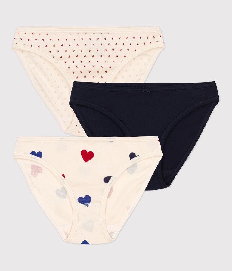 Juego de 3 braguitas de algod&oacute;n de mujer multicolor
