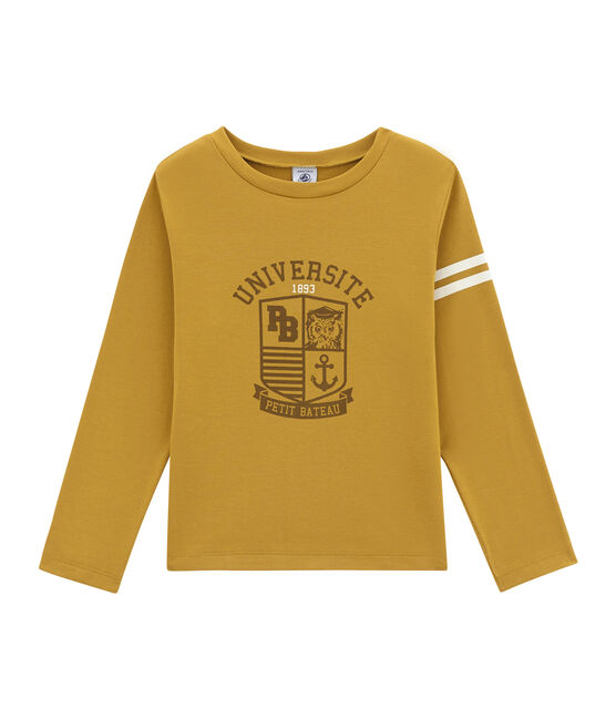 Camiseta de manga larga para niño amarillo INCA