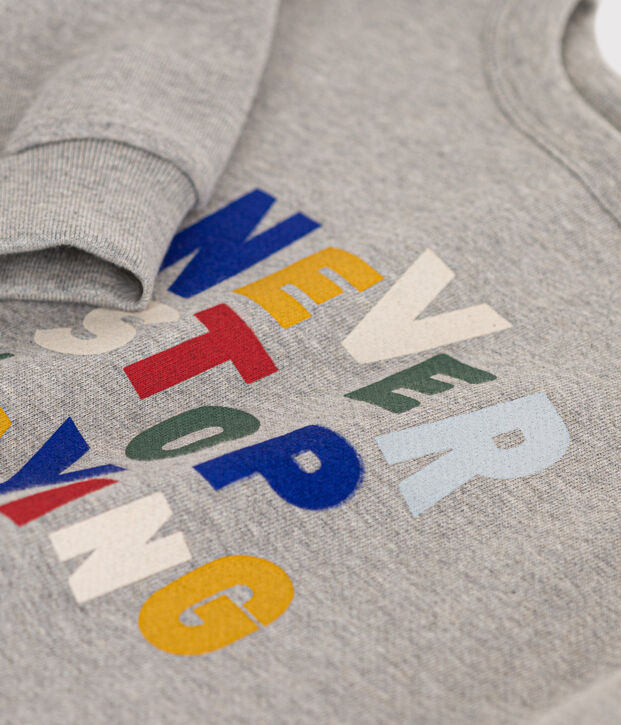 Sudadera de mulet&oacute;n para ni&ntilde;o gris