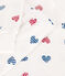 Pijama de algod&oacute;n con estampado de corazones para mujer blanco/multicolor