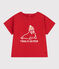 Camiseta lisa de manga corta de algodón para bebé rojo AURORA