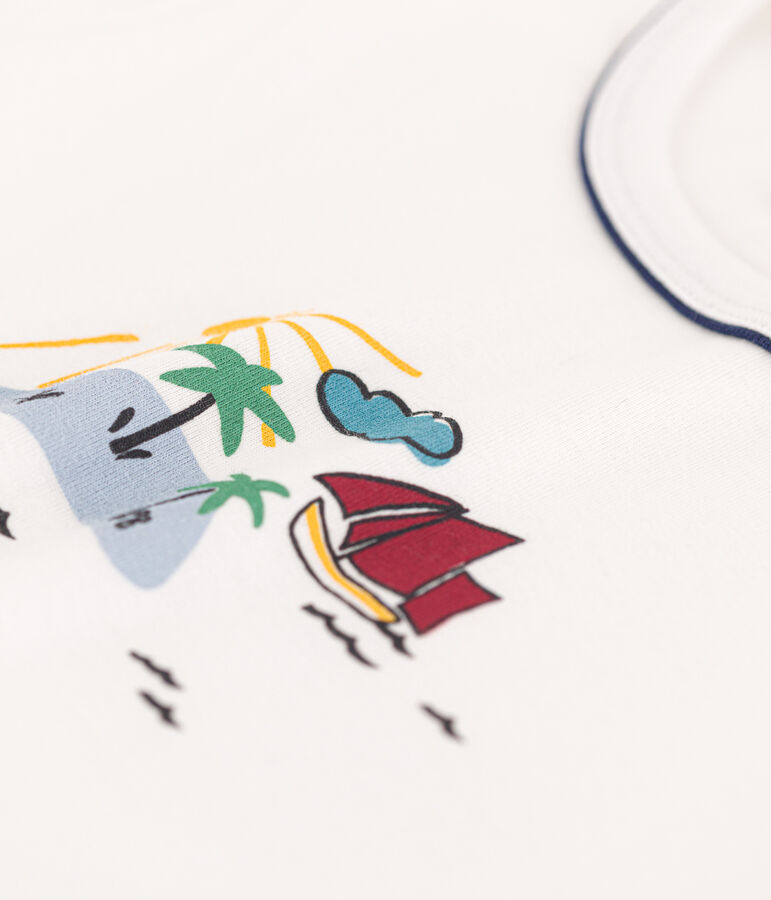 Pijama corto de algod&oacute;n de explorador para ni&ntilde;o/ni&ntilde;a blanco/multicolor