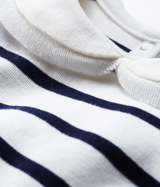 Blusa de manga larga con rayas marineras para bebé niña blanco MARSHMALLOW/azul SMOKING CN